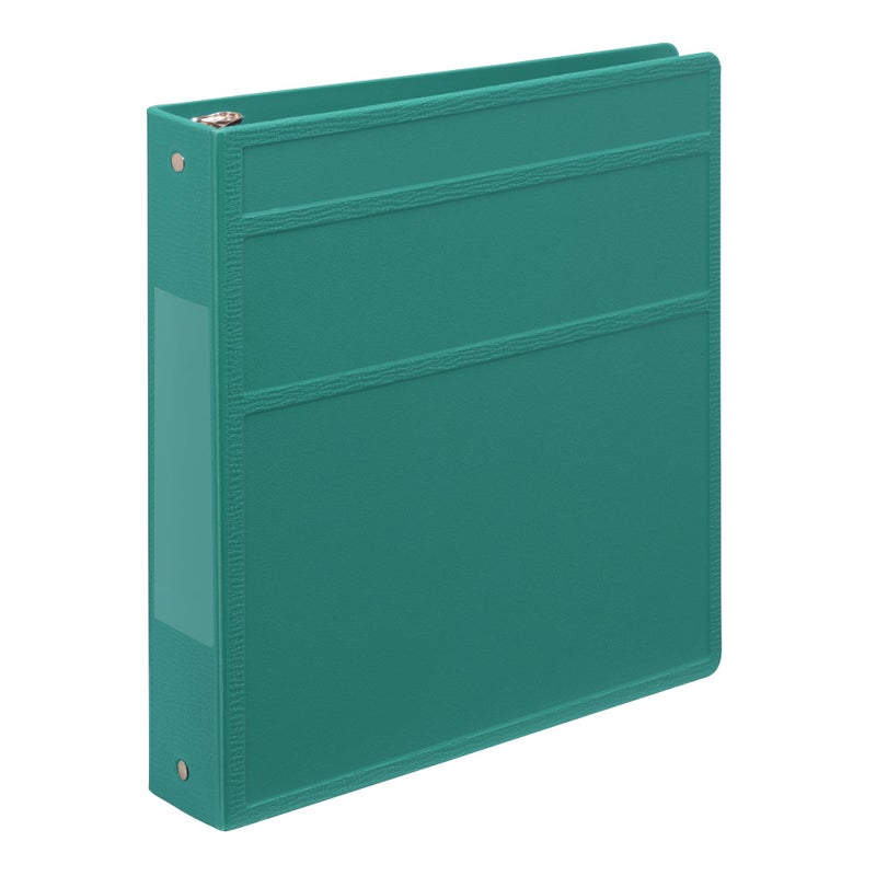 Carstens 1.5-Inch Heavy Duty 3-Ring Binder - Side Opening, Teal, Durable Plastic, Precision No-Gap Rings, Waterproof Covers, No Pockets, Holds 250 US Letter Sheets, BPA-Free, Made in USA (2043-3R) - Image 1